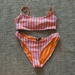 Triangl terry cloth striped bikini